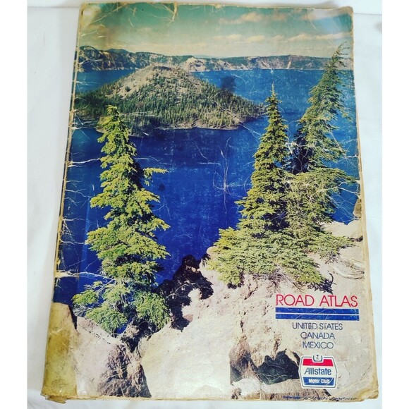 1983 Allstate Road Atlas United States, Canada Mexico Motor Club Pre Owned - Picture 1 of 16
